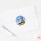 Avery Point Light house, Connecticut Round Sticker ラウンドシール (封筒)