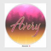 Avery Vorname Name golden pink Aufkleber Sticker シール (シート)