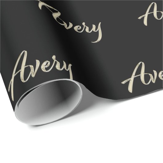 Avery white gold Handwriting Geschenkpapier ラッピングペーパー (ロールコーナー)