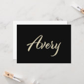 Avery white gold Handwriting Karte カード (正面/裏面インサイチュ)