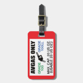 AVGAS / 100LL燃料のみ ラゲッジタグ (正面縦)