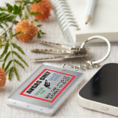 AVGAS / 100LL燃料専用アクリル キーホルダー (正面右)