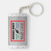 AVGAS / 100LL燃料専用アクリル キーホルダー (裏面)