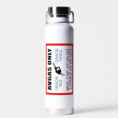 AVGAS/100LL燃料専用 ウォーターボトル (背面)