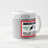 AVGAS/100LL燃料専用 ジャンボコーヒーマグカップ (正面右)