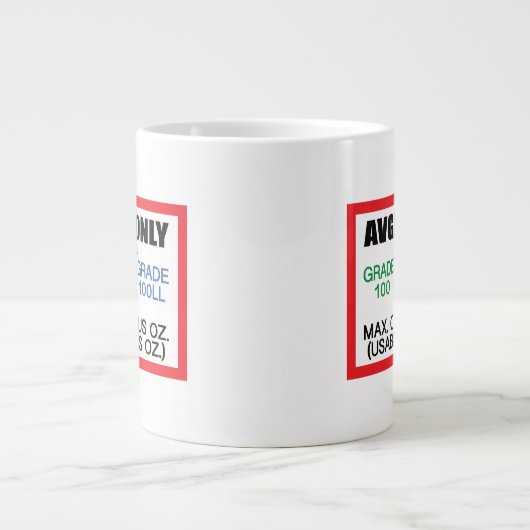 AVGAS/100LL燃料専用 ジャンボコーヒーマグカップ (正面)