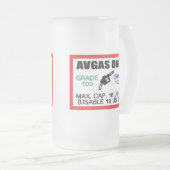 AVGAS / 100LL燃料専用 フロストグラスビールジョッキ (正面右)