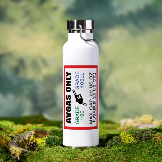 AVGAS / 100LL fuel only ウォーターボトル (アウトドア (回転後))