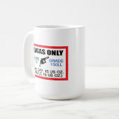 AVGAS / 100LL fuel only コーヒーマグカップ (正面左)