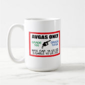 AVGAS / 100LL fuel only コーヒーマグカップ (左)