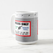 AVGAS / 100LL fuel only コーヒーマグカップ (正面左)