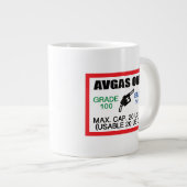 AVGAS / 100LL fuel only ジャンボコーヒーマグカップ (正面右)