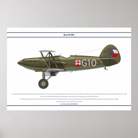 Avia B-534チェコ5 ポスター (正面)