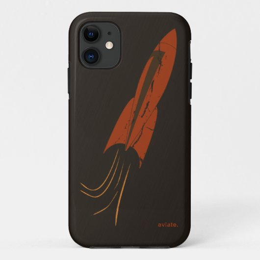 aviate.によるレトロの赤いロケットのiPhone 5の箱 Case-Mate iPhoneケース (裏面)
