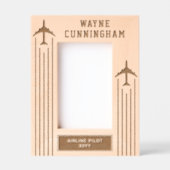 Aviation Airline Pilot Flight School Graduation  レーザー彫刻フレーム (正面)