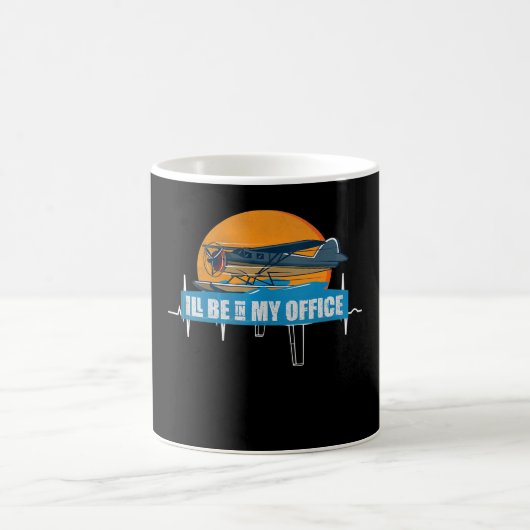 Aviation Apparel Be Officeおもしろいパイロットギフト コーヒーマグカップ (中央)