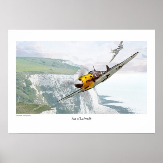 Aviation Artポスター"Messerschmitt Bf 109" ポスター (正面)