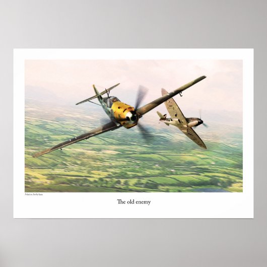Aviation Artポスター"Messerschmitt Bf 109" ポスター (正面)
