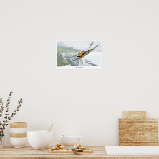 Aviation Artポスター"Messerschmitt Bf 109" ポスター (キッチン)