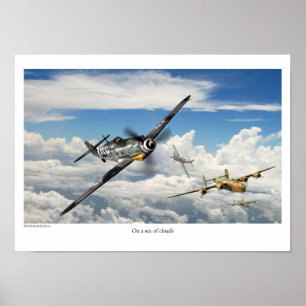 Aviation Artポスター"Messerschmitt Bf 109" ポスター