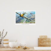 Aviation Artポスター"Messerschmitt Bf 109" ポスター (キッチン)