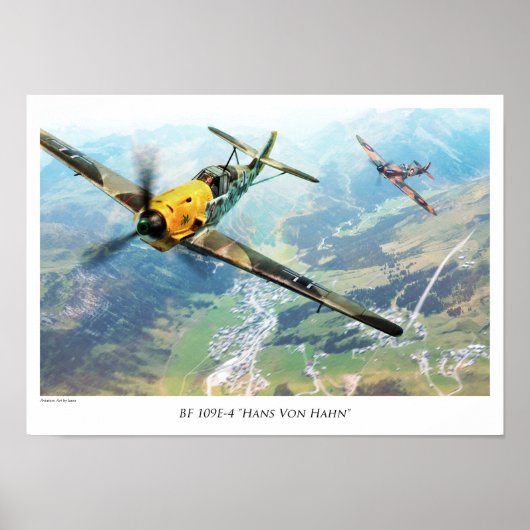 Aviation Artポスター"Messerschmitt Bf 109" ポスター (正面)