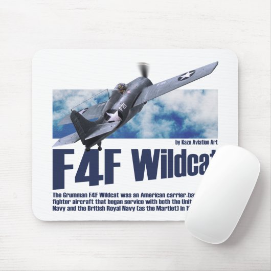 Aviation Art Mousepad "F4F Wildcat " マウスパッド (マウス)