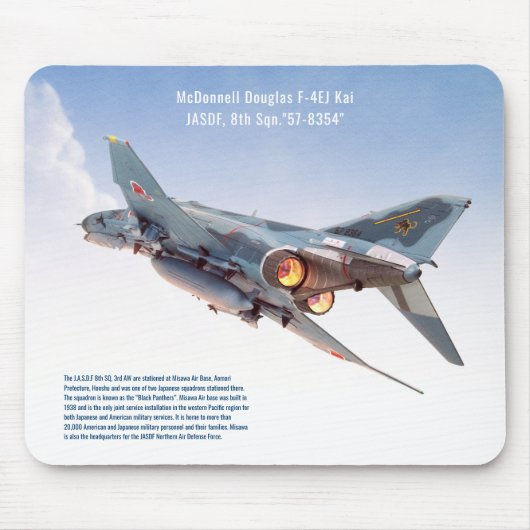 Aviation Art Mousepad "McDonnell Douglas F- 4EJ K" マウスパッド (正面)
