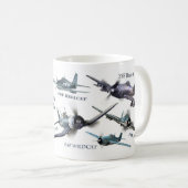 Aviation Art Mug " American warplane of WWII" コーヒーマグカップ (正面右)