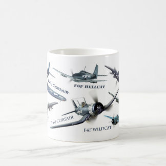 Aviation Art Mug " American warplane of WWII" コーヒーマグカップ