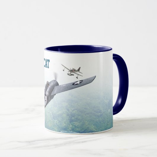 Aviation Art Mug "F4F Wildcat" マグカップ (正面右)