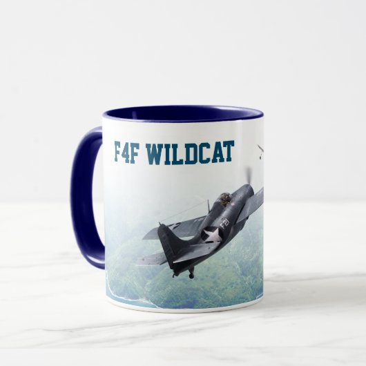 Aviation Art Mug "F4F Wildcat" マグカップ (正面左)
