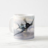 Aviation art mug "F4U Corsair" コーヒーマグカップ (正面左)