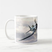 Aviation art mug "F4U Corsair" コーヒーマグカップ (左)