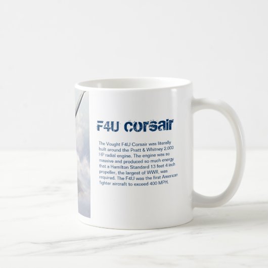 Aviation art mug "F4U Corsair" コーヒーマグカップ (右)