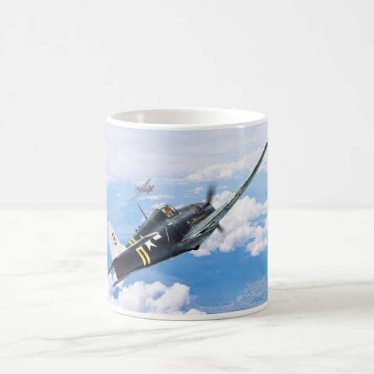 Aviation Art mug "F6F Hellcat" コーヒーマグカップ (中央)
