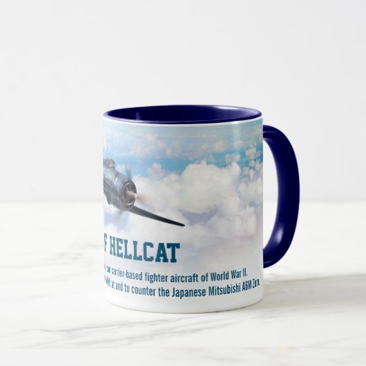Aviation Art Mug "F6F Hellcat" マグカップ (正面右)