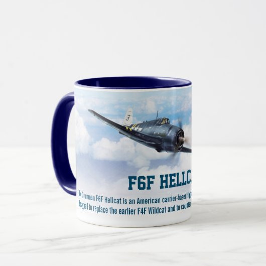 Aviation Art Mug "F6F Hellcat" マグカップ (正面左)