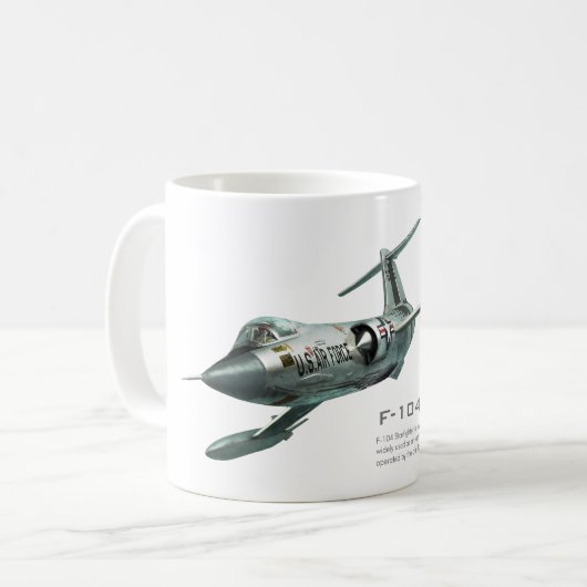 Aviation Art Mug "F-104 Starfighter" コーヒーマグカップ (正面左)