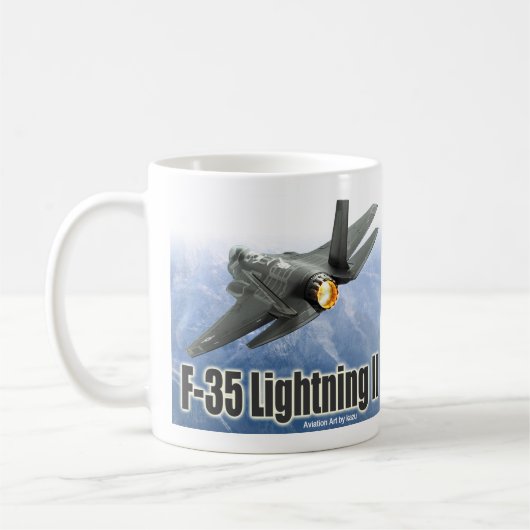 Aviation Art Mug "F-35 Lightning II" コーヒーマグカップ (左)