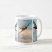 Aviation Art Mug "Fighter of World War II" コーヒーマグカップ (正面右)