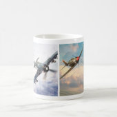 Aviation Art Mug "Fighter of World War II" コーヒーマグカップ (中央)