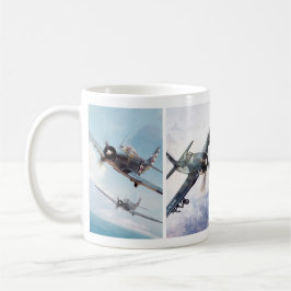 Aviation Art Mug "Fighter of World War II" コーヒーマグカップ