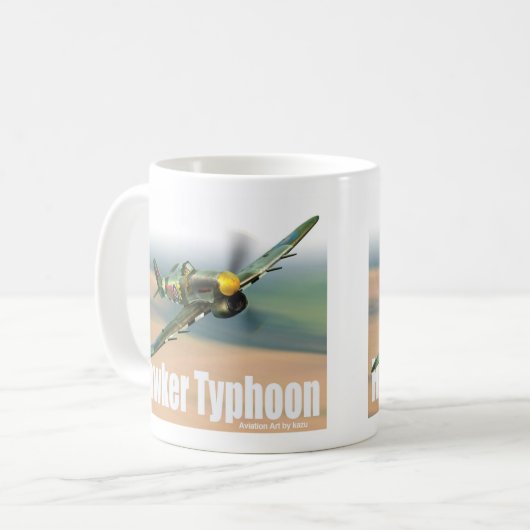 Aviation Art Mug “Hawker Typhoon" コーヒーマグカップ (正面左)
