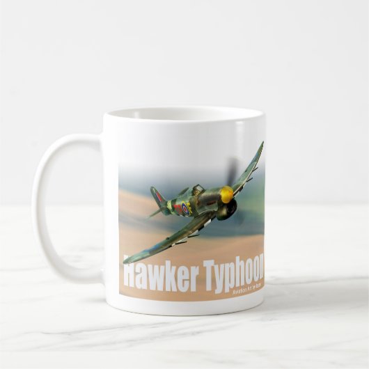 Aviation Art Mug “Hawker Typhoon" コーヒーマグカップ (左)