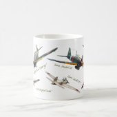 Aviation Art Mug "Japanese warplane of WWII" コーヒーマグカップ (中央)
