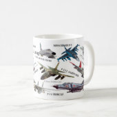 Aviation Art mug "Jet fighter" コーヒーマグカップ (正面右)