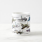 Aviation Art mug "Jet fighter" コーヒーマグカップ (中央)