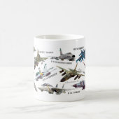 Aviation Art mug "Jet fighter"ジェット戦闘機のマグカップ コーヒーマグカップ (中央)