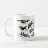 Aviation Art mug "Jet fighter"ジェット戦闘機のマグカップ コーヒーマグカップ (左)